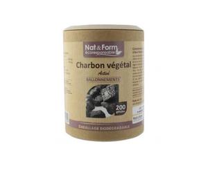 Nat&Form Eco Charbon Végétal 200 Gélules
