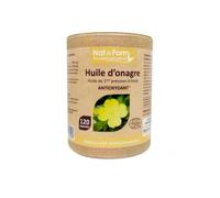 Nat & Form Écoresponsable Huile d'Onagre Bio Vitamine E 120 capsules