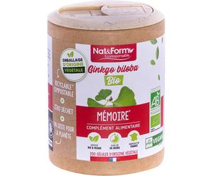 Nat&Form Ginkgo Biloba Bio 200 Gélules