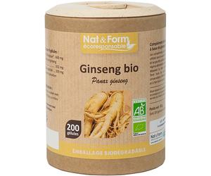 Nat&Form Ginseng Rouge Bio 200 Gélules
