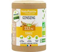Nat&Form Ginseng Rouge Bio 332mg Tonus 90 Gélules Écoresponsable