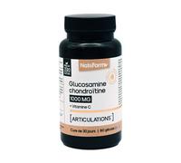 Nat&Form Glucosamine Chondroïtine 1000mg Complément Alimentaire Articulations 60 Gélules