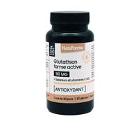 Nat&Form – Glutathion en gélules – Forme active 110 mg, sélénium, vitamines C et E – 30 gélules