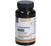 Nat&Form L-Glutamine + Vitamines B6 & D – Fonction musculaire – 60 gélules