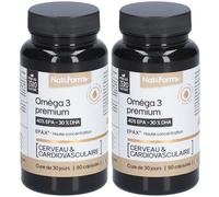 Nat&Form Oméga 3 premium 40 % EPA - 30 DHA EPAX® Haute concentration Capsule(S) 2x60 pc(s)