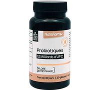 Nat&Form Probiotique Flore intestinale 30 Gélules Gastrorésistantes