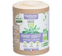 Nat&Form Gélules Sauge Bio Digestion Écoresponsable – 200 gélules