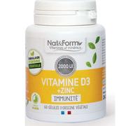 Nat&Form Vitamine D3+Zn 60caps