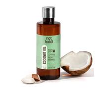 Nat Habit Huile de noix de coco 100 % pure pour la peau et les cheveux, non raffinée, sans LLP, sans produits chimiques et sans conservateur - 200 ml