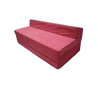 Natalia Spzoo Chauffeuse Pliable 200×120×10 cm - Matelas Pliant en Mousse, Matelas d’Appoint Compact, Fauteuil Convertible/Futon Pliable - Housse Amovible (Rose Vif)