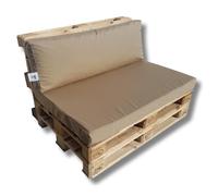 Natalia Spzoo Coussins Matelas pour Canapé Palette Siège et Dossier (Set avec Fermeture éclair, Beige)