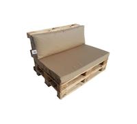 Natalia Spzoo Coussins Matelas pour Canapé Palette Siège et Dossier (Set avec Fermeture éclair, Beige)