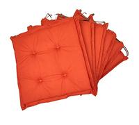 Natalia Spzoo Galette de Chaise Confortable 40x40 cm avec Liens de Fixation et Rembourrage en Mousse (Lot de 6, 003)