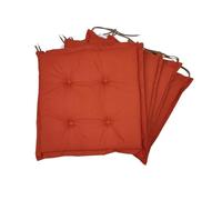 Natalia Spzoo Galette de Chaise Confortable 40x40 cm avec Liens de Fixation et Rembourrage en Mousse (003, Lot de 4)