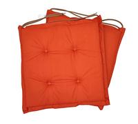 Natalia Spzoo Lot de Coussin de Chaise Coussin de siège 40x40cm avec Sangles de Reliure et matelassage Rond (Lot de 2, 003)