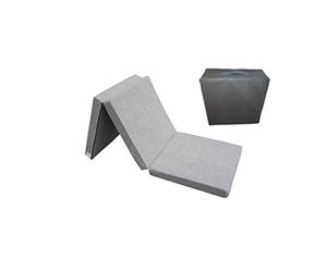 Natalia Spzoo Matelas d'appoint Pliant 180 x 80 x 10 cm avec Sac de Couverture (Gris 1008)