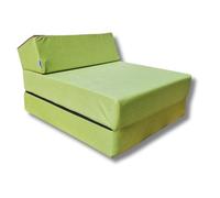 Natalia Spzoo Matelas de Jeunesse lit Fauteuil futon Pliable Pliant Choix des Couleurs - Longueur 160 cm (Vert Pomme)