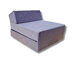 Natalia Spzoo Matelas de Jeunesse lit Fauteuil futon Pliable Pliant Choix des Couleurs - Longueur 160 cm (Gris)