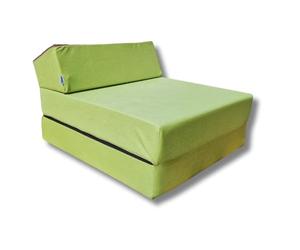 Natalia Spzoo Matelas de Jeunesse lit Fauteuil futon Pliable Pliant Choix des Couleurs - Longueur 160 cm (Vert Pomme)