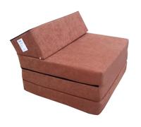 Natalia Spzoo Matelas lit Fauteuil futon Pliable Pliant Choix des Couleurs - Longueur 200 cm (1000-marron Clair)
