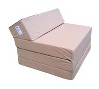 Natalia Spzoo Matelas lit Fauteuil futon Pliable Pliant Choix des Couleurs - Longueur 200 cm (1009-Beige)