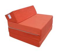 Natalia Spzoo Matelas lit Fauteuil futon Pliable Pliant Choix des Couleurs - Longueur 200 cm (30942-orange)