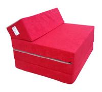 Matelas pliant 200x70x10 cm pour adultes et enfants - Natalia Spzoo - Rouge - Mousse Polyurethane - 70 x 200 cm