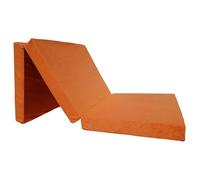 Natalia Spzoo Matelas lit futon Pliable Pliant 195 x 65 x 8 cm Choix des Couleurs (Orange 1333)
