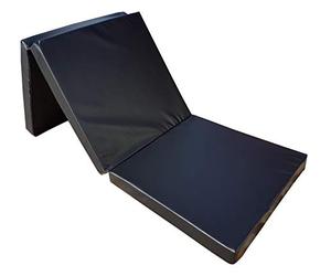Natalia Spzoo Matelas lit futon Pliable Pliant chauffeuse Gymnastique en Faux Cuir 195 x 65 x 8 cm (Noir)