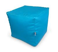 Natalia Spzoo Pouf Cube pour s’asseoir ou Jouer, Une Repose-Pied, Ultra Leger (Bleu)