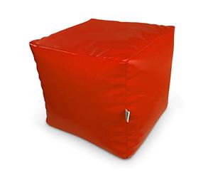 Natalia Spzoo Pouf Cube pour s’asseoir ou Jouer, Une Repose-Pied, Ultra Leger (Rouge)
