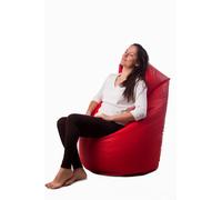 Natalia Spzoo Pouf Poire pour s’asseoir ou Jouer, Ultra Leger Medium Point (Rouge)