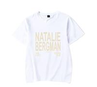 Natalie Bergman T-shirt à manches courtes pour homme/femme, blanc, XS