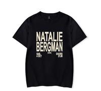 Natalie Bergman T-shirt à manches courtes pour homme/femme, Noir , 3XL