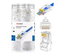 NataLink Lot de 200 connecteurs RJ45 Cat 6 - Connecteurs Ethernet RJ45 modulaires Cat6 RJ45 pour câble UTP solide ou toronné