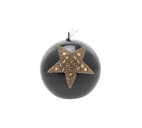 Nataluna Bougie étoile noire sphère 9 cm, comme photo, unique