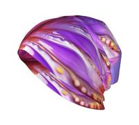 Natalyaram_19h_Cosmic_Mystical_Swirling_Fibonacci_Spiral_-Chao_549f0842-C27f-403c-9aea-A62afe379f51 Bonnet tricoté unisexe Bonnet chaud et souple Noir