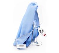 NATARO® 2X Glanzzauber Chiffon en Microfibres pour Vitres - pour Fenêtres avec Verre Cristallin et sans Traces - Chiffon Microfibre Vitre, Chiffon Vitre sans Trace (48x68cm, Bleu)