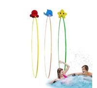 Natation à travers les jouets, jouets de piscine anneaux de plongée - 3x cercle de natation sous-marine - Jeux de plongée de plongée de natation haute stabilité Anneaux de sport pour bambi