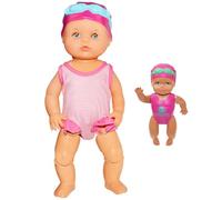 Natation Baby Doll avec Une Batterie Mobile à Batterie alimentée Interactive Mignonne poupée bébé imperméable réaliste avec Un Costume détachable pour Baignoire de Piscine, inclure Le Cadeau, Pas de