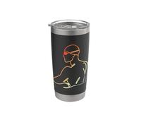 Natation Guy Esquisse Nage avec dos crawlé Gobelet isotherme en acier inoxydable double paroi