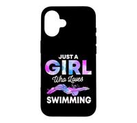 Natation Nageuse Crawl Brasse Papillon Amoureux Nageur Coque pour iPhone 16