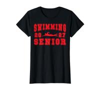 Natation Senior Night Swim Senior 2027 Graduation 7 T-Shirt Graphique avec Valeur