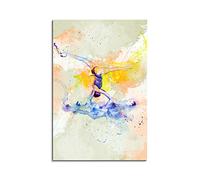 Natation synchronisée 90 x 60 cm Décoration murale Sport image Aquarelle Art Couleurs de Paul Sinus