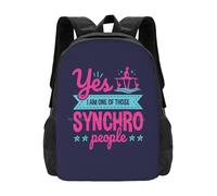 Natation synchronisée Oui Je suis l’Une de Ces Personnes synchronisées Cartable Sac à Dos Sacs à Dos de Mode Oui Je suis l’Un de Ceux-là