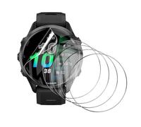 Natbok 5 Pièces Protection écran Forerunner 970 47mm Anti-Rayures et Sans Bulles,HD Clear TPU Flexible Film,Compatible avec Lecteur d’Empreinte,Facile à Installer Protection D'écran