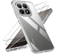 Natbok Clair Coque pour Xiaomi Mi 15T 5G avec 2 Verre Trempé, Anti-Rayures Dur Dos PC et Antichoc Bumper TPU Etui de Protection Xiaomi 15 T Anti-jaunissement Ultra Mince Transparent Housse