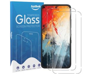 Natbok Lot de 2 protecteurs d'écran compatibles avec TCL K70 NXTPAPER 5G, couverture complète en verre trempé 9H, HD transparent résistant aux rayures, sans bulles pour TCL K70 NXTPAPER 5G