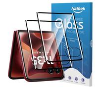 Natbok Lot de 2 protections d'écran 3D compatibles avec Motorola Razr Ultra 2025 / Razr Plus 2025 / Razr Plus 2024 / Razr 60 Ultra (4") [écran avant uniquement], film en verre trempé 9H, sans bulles