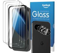 Natbok Verre Trempé pour Google Pixel 10a 5G, 3+3 Pièces Protection d'écran avec Caméra Arrière Protecteur Sans Bulles pour Pixel 10a 5G, Outil D'alignement Facile